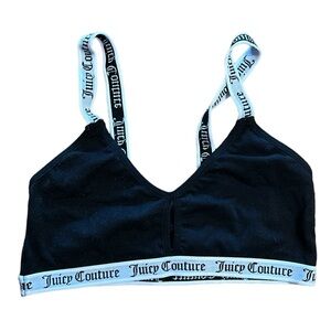 Juicy Couture women’s‎ bra sports bra black white intimates size small